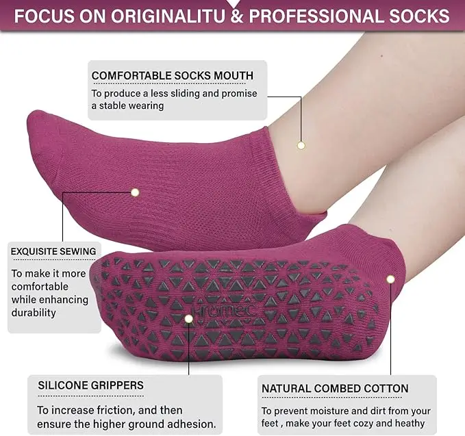 Hromec Yoga Socks with Grips