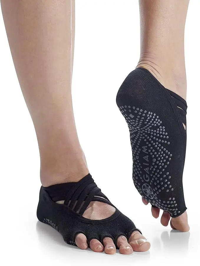 Gaiam Grippy Toeless Yoga & Pilates Socks