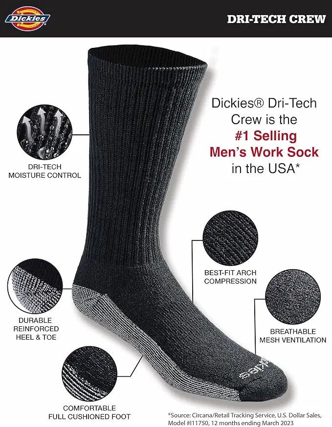 Dickies Dri-Tech Crew Socks