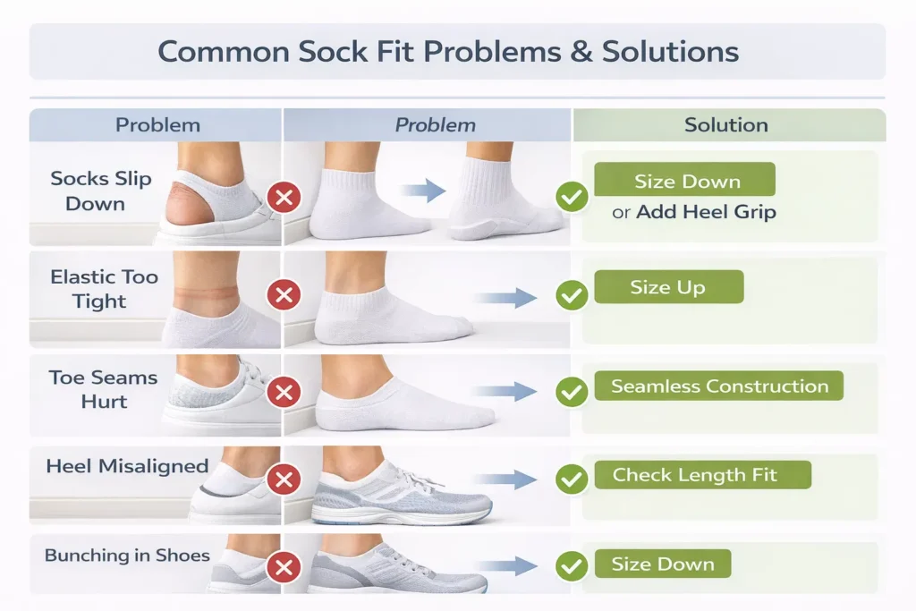 common socls fit problems