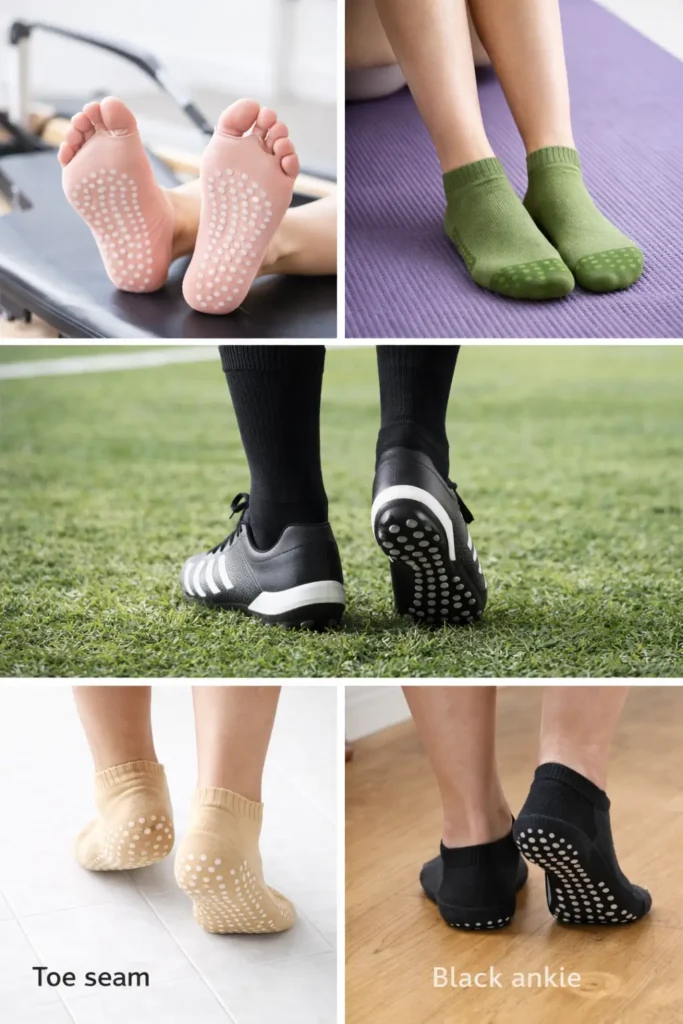 different types of grip socks
