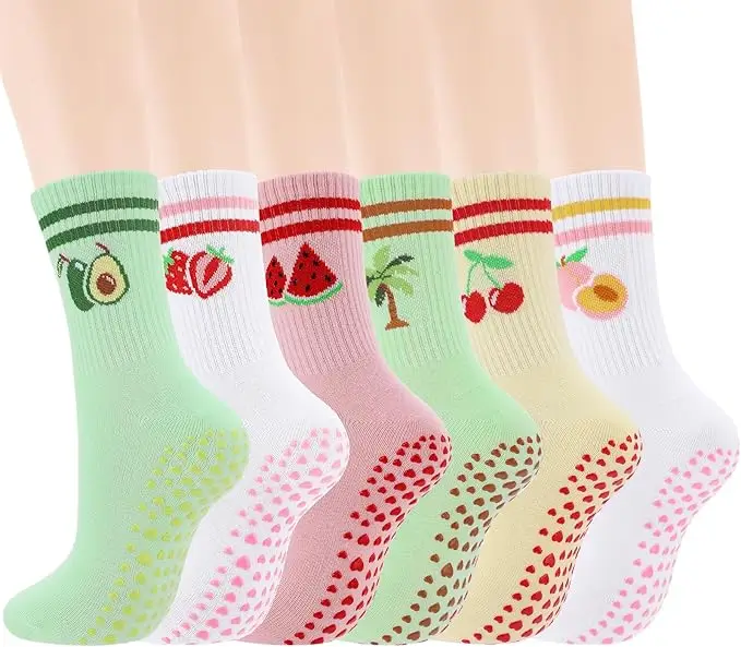 scenicamp 6 Pairs Pilates Grip Socks